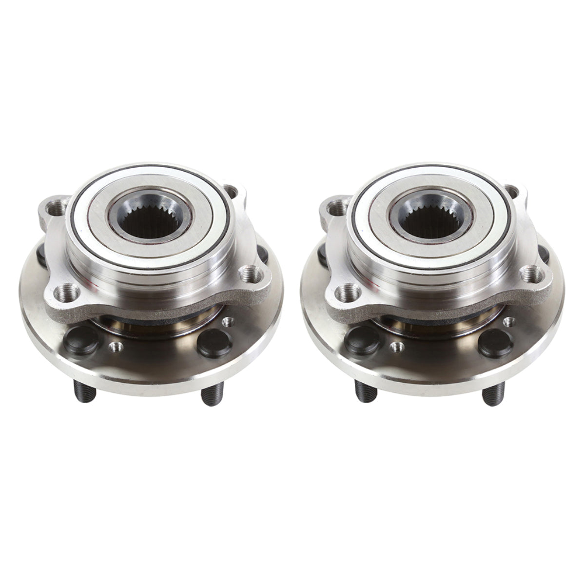 Front Wheel Bearing Hubs Drilled Slotted Rotors Silver Ceramic Pads Kit R3194