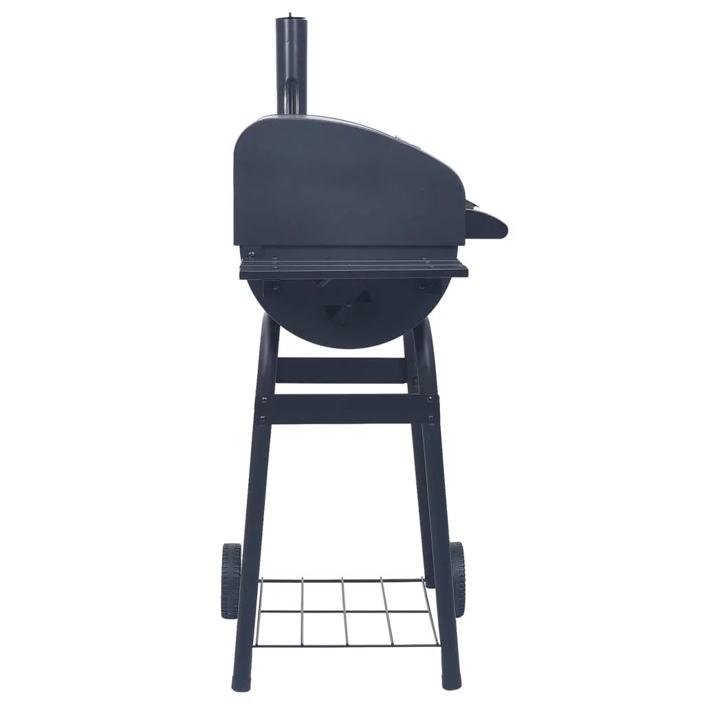 Charcoal BBQ Grill Smoker with Bottom Shelf Black G82038
