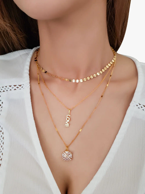 14k Yellow Gold Filled Necklace U530