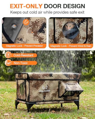 Forest Green 26"x16"x18" Insulated Outdoor Cat Shelter with Heater O59845