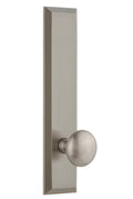 Tall Plate Privacy Knob in Satin Nickel D17346