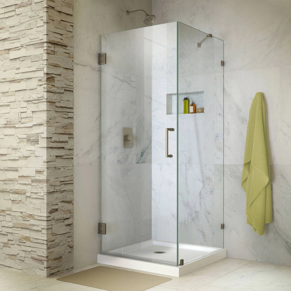 Brushed Nickel Hinged Shower Enclosure L8075