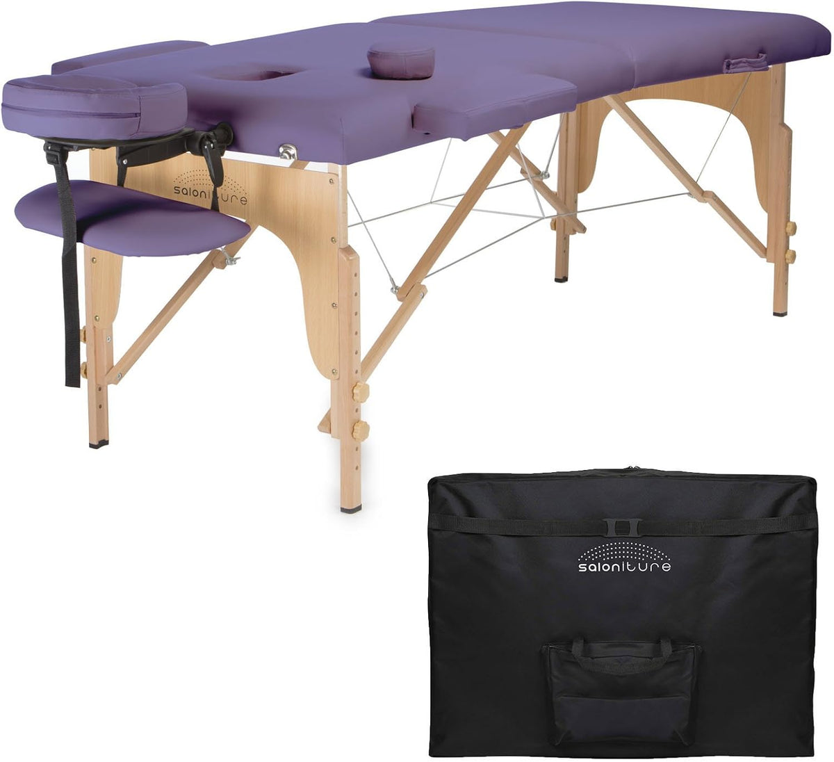 Black Portable Folding Massage Table with Carrying Case H52994