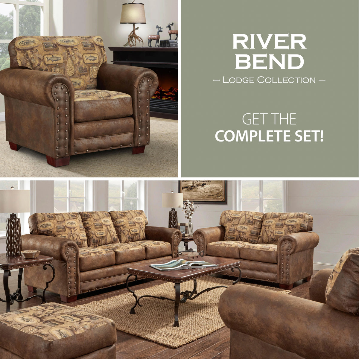Arm Chair with Ottoman L7683