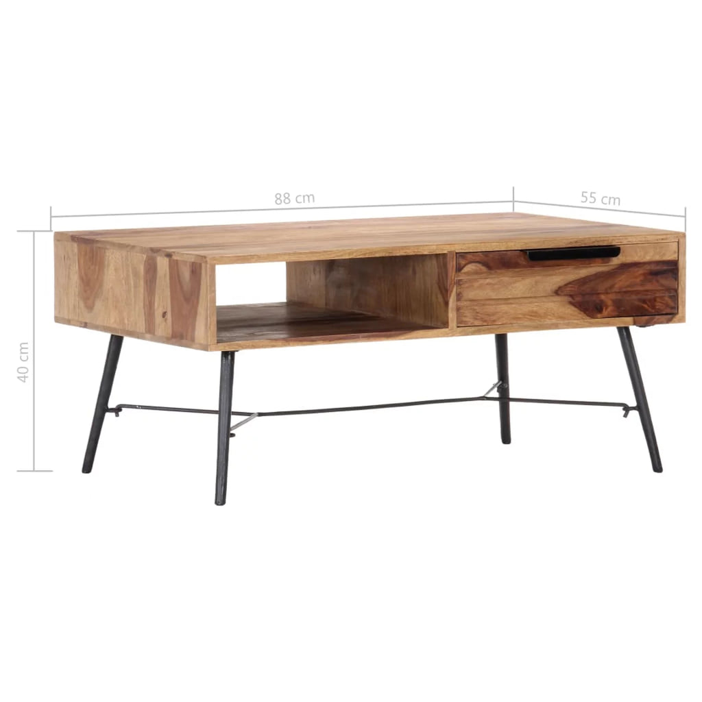 Solid Sheesham Wood Coffee Table Z803211