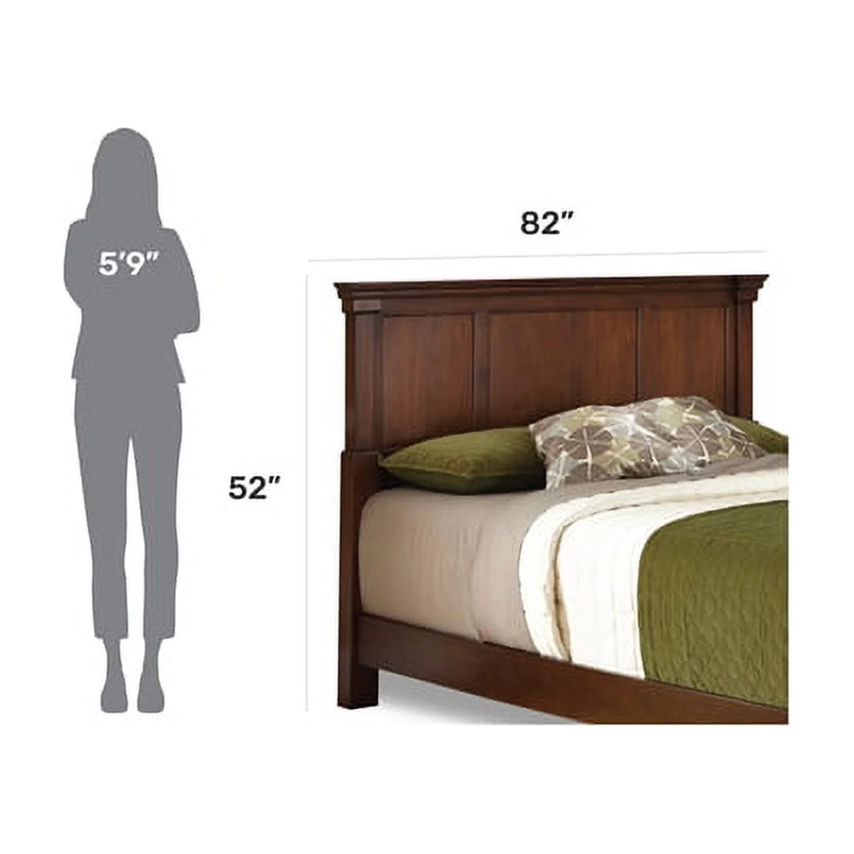 Brown Wood King Headboard S7181
