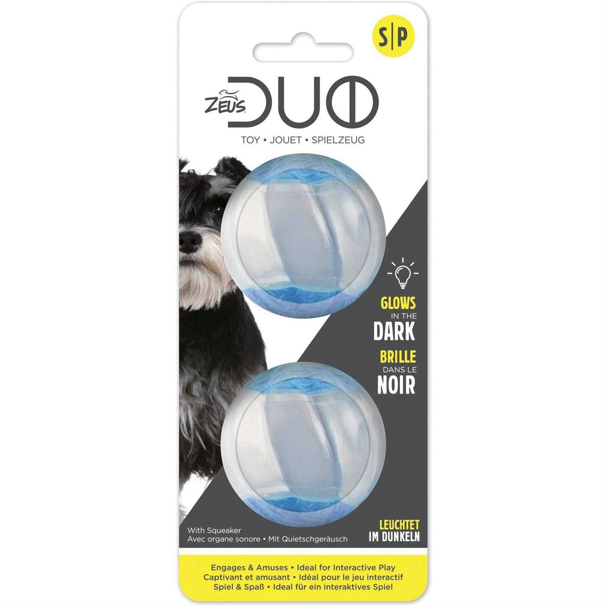 Duo Ball Dog Toy with Squeaker U506