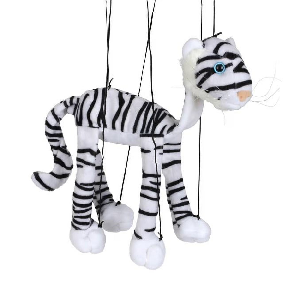 16 In. White Baby Tiger Marionette Puppet F6978