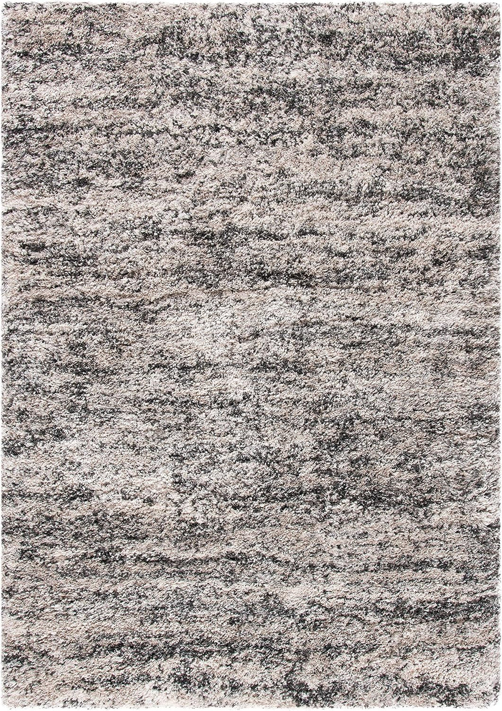 Cream & Grey 6' x 9' Non-Shedding Area Rug C92221