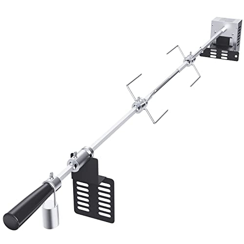 Stainless Steel Electric Grill Rotisserie Kit with 32"/39" Hexagon Spit Rod Z191879