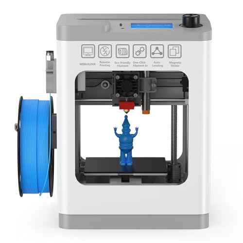 Mini 3D Printer, FDM 3D Printer, Fully Assembled Auto Leveling, Resume Printing, Removable Flexible Magnetic Build Plate R889556