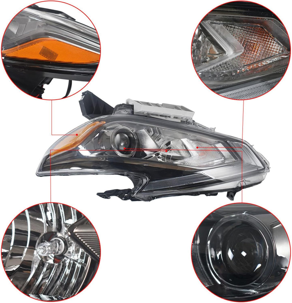 Halogen Headlight Assembly Left Driver Side B19463