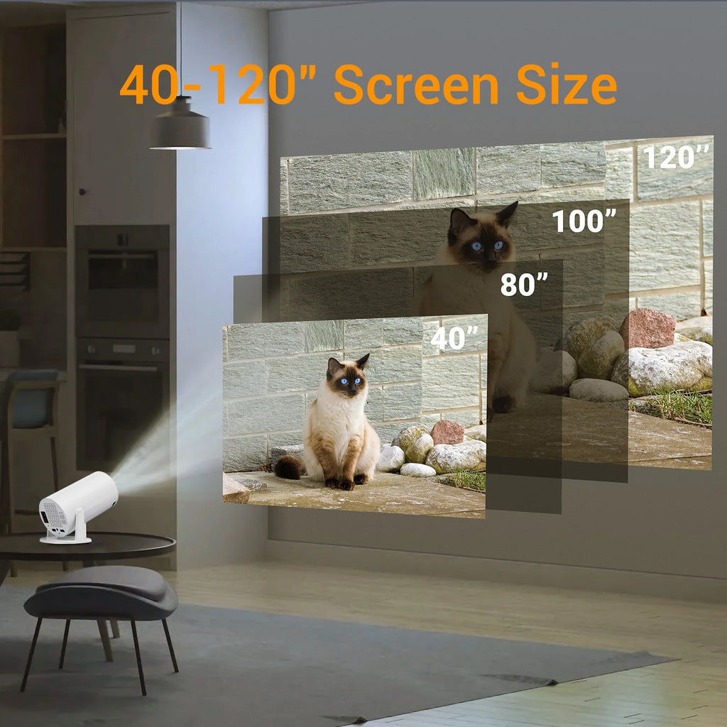 Android 11.0 Mini Portable Projector with WiFi and Bluetooth Z464