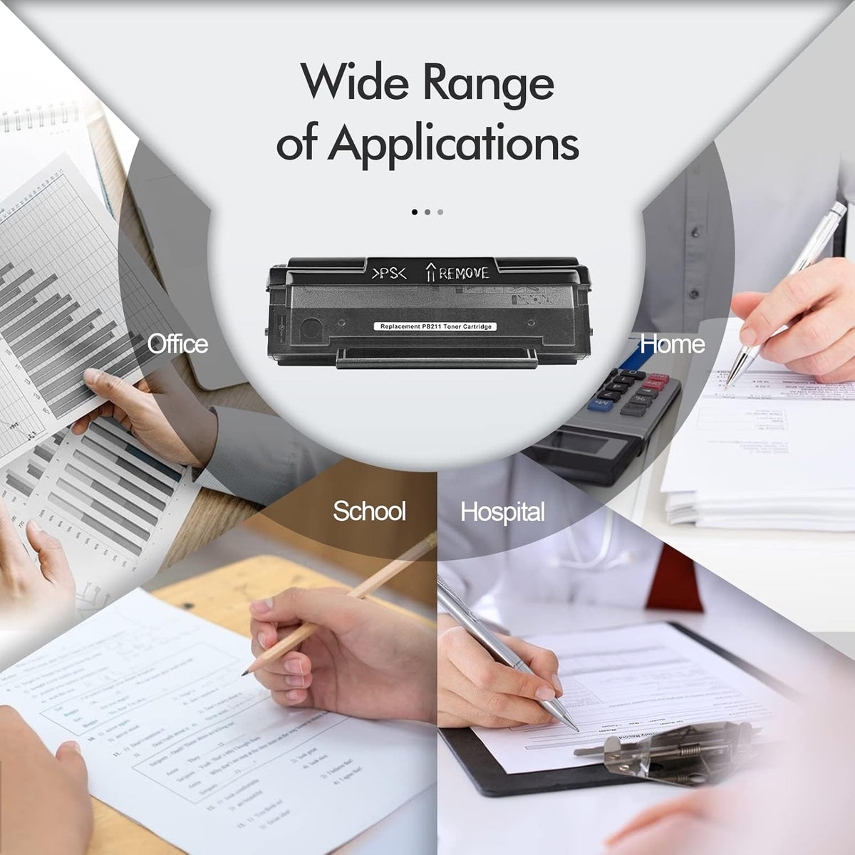 3 Pack Black Toner Cartridge for Pantum PB-211 F58890