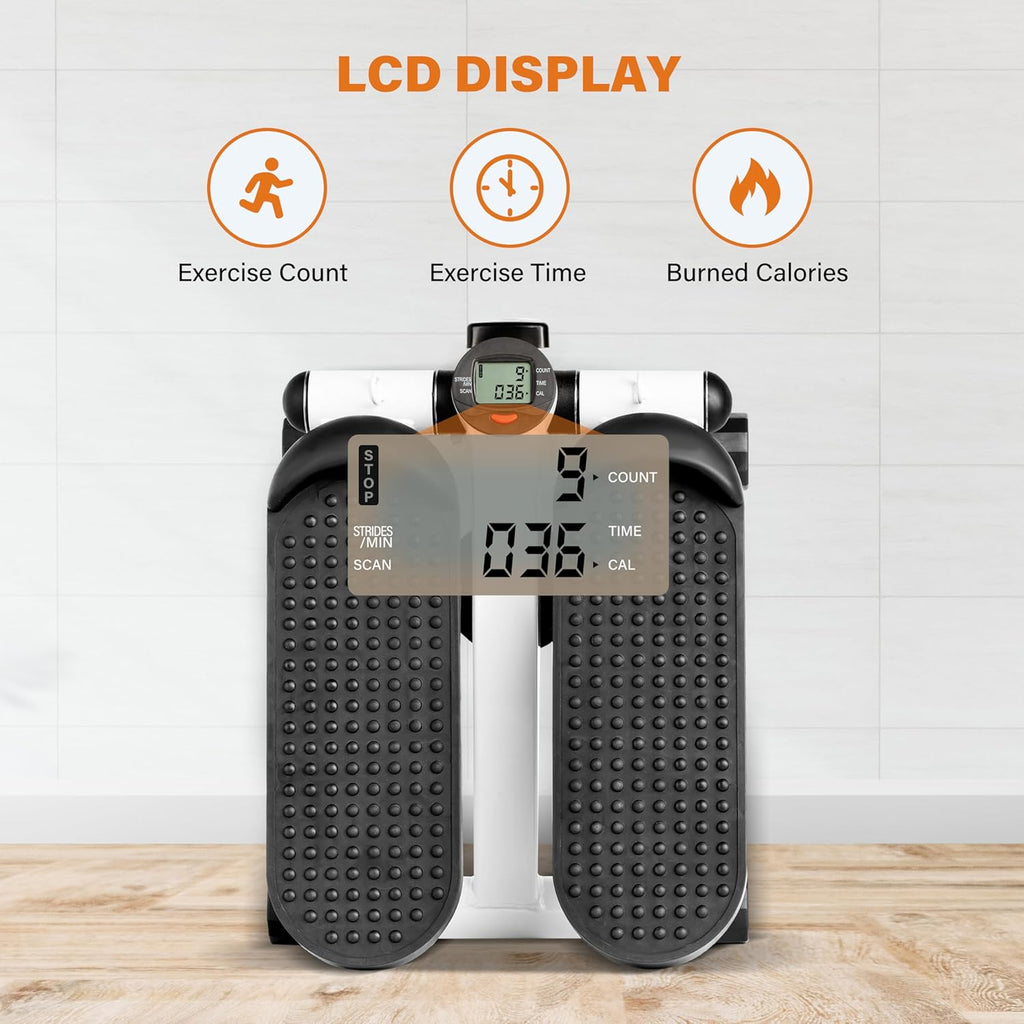 Mini Stepper with Resistance Band, 120KG Load X862