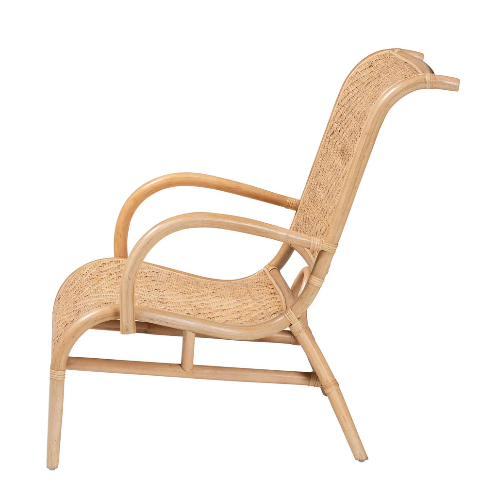 Natural Brown Rattan Lounge Chair M3379