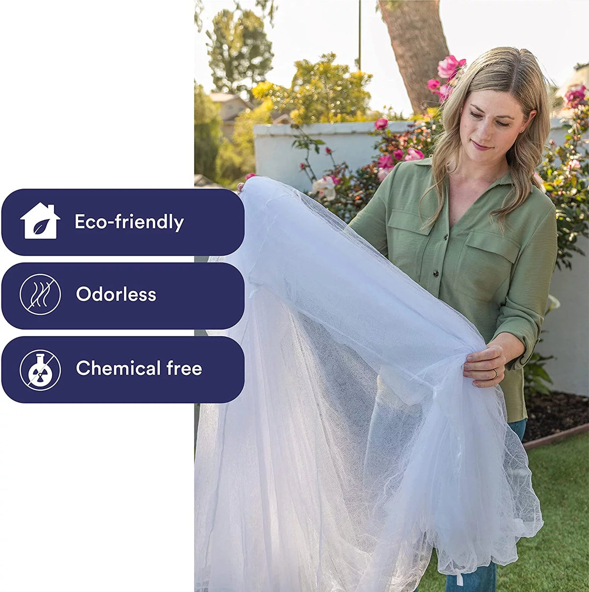 Ultra Large Mosquito Net Bed Canopy, Single to King Size, Mesh 380, 2 Entries, Storage Bag U721602