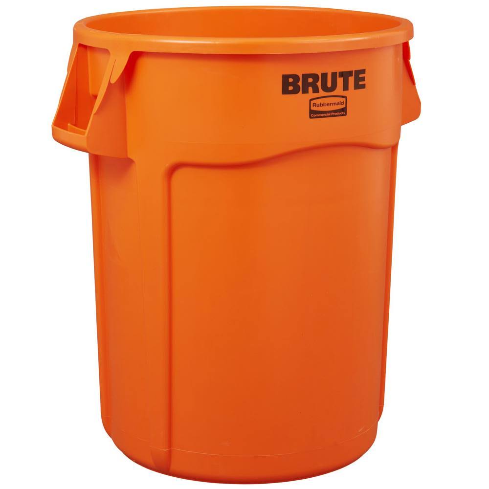 Orange Round Vented Trash Can B906