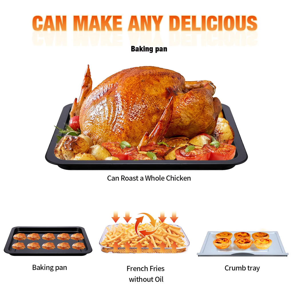 10QT Air Fryer Toaster Oven Convection Rotisserie Dehydrator B7434