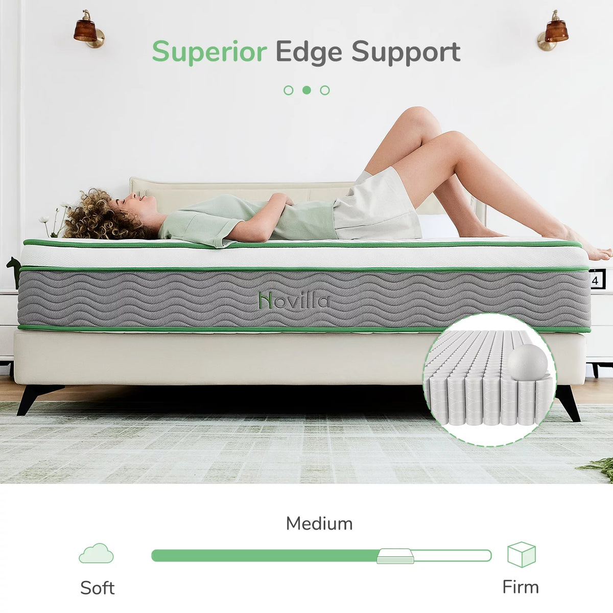Queen Size Memory Foam Hybrid Mattress A21215