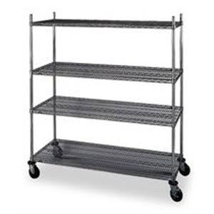 Chrome Wire Cart 24 in W 60 L B78651