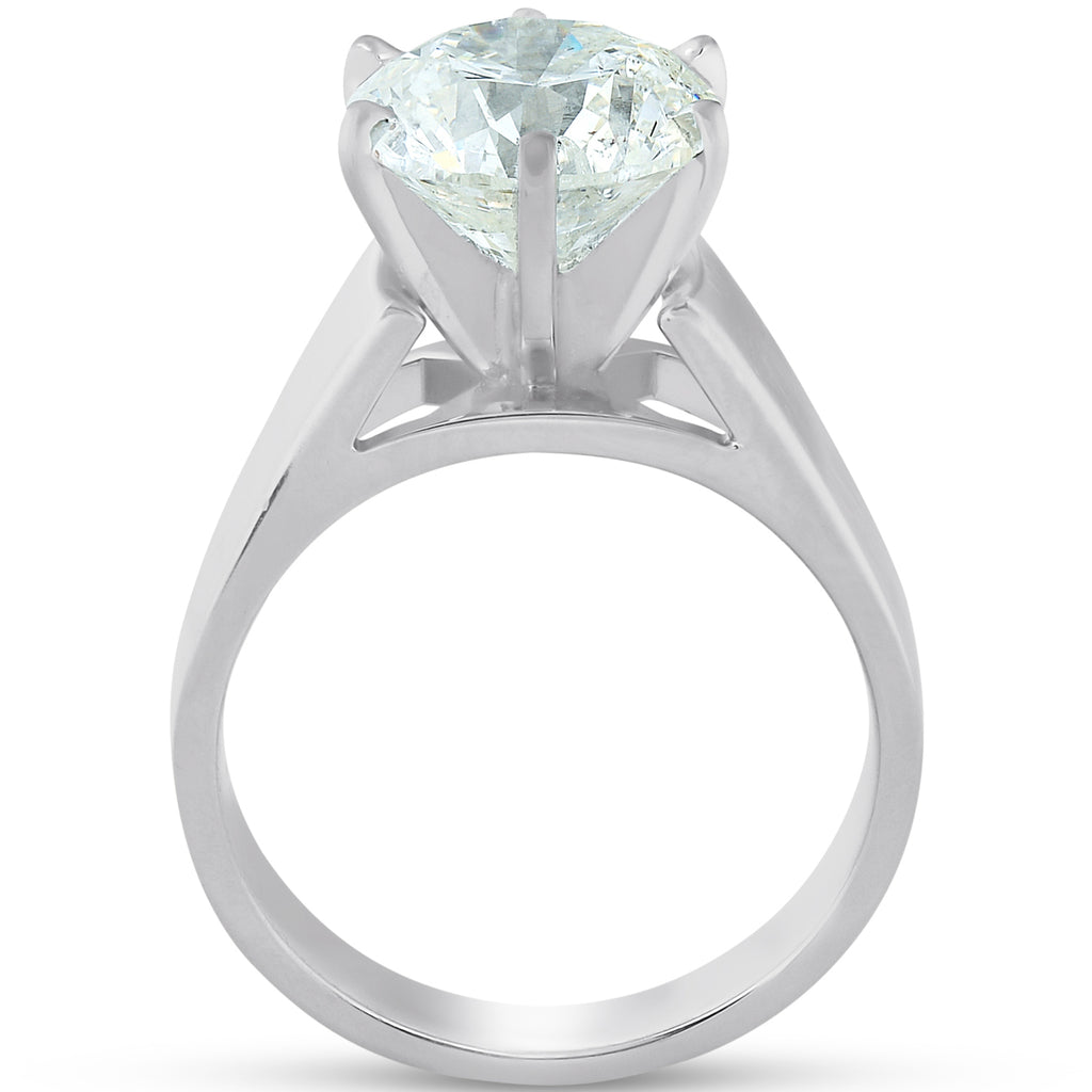 3Ct Diamond Solitaire Engagement Ring 14k White Gold V855