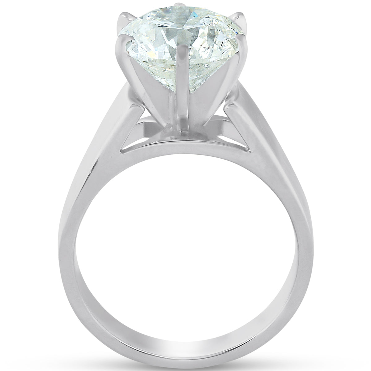 3Ct Diamond Solitaire Engagement Ring 14k White Gold V855