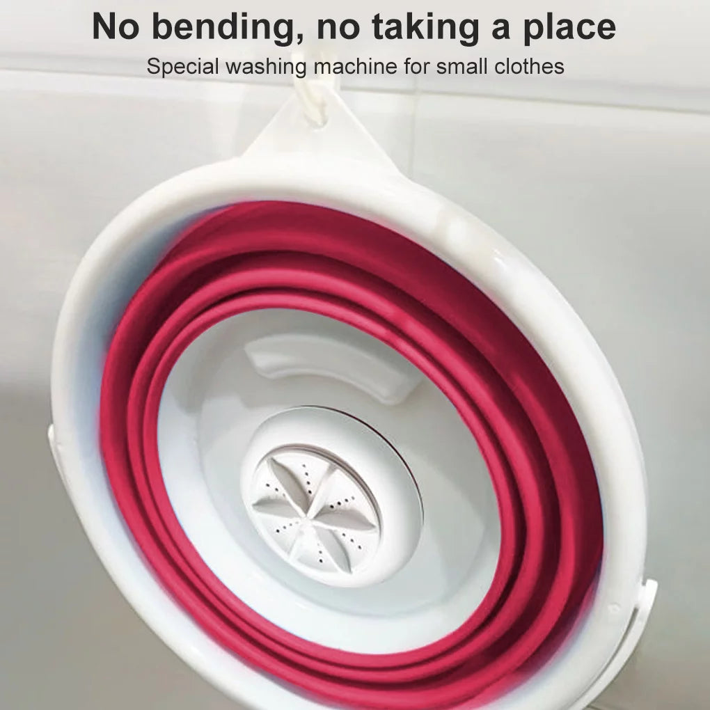 Pink Portable Mini Folding Washing Machine T664