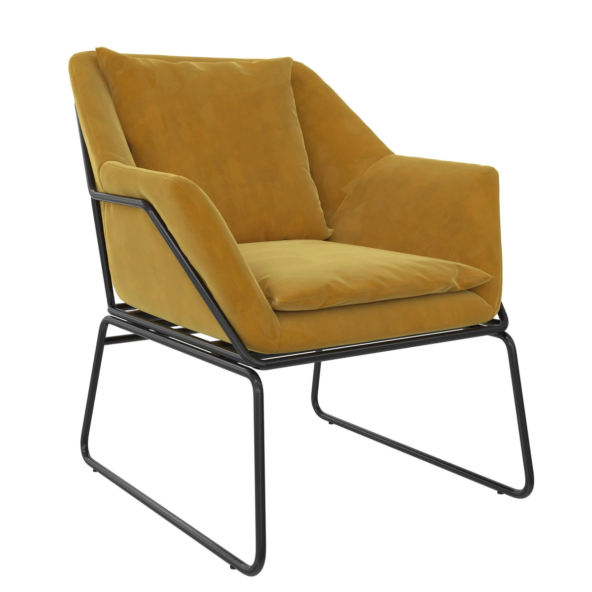 Mustard Yellow Velvet Accent Chair G441713