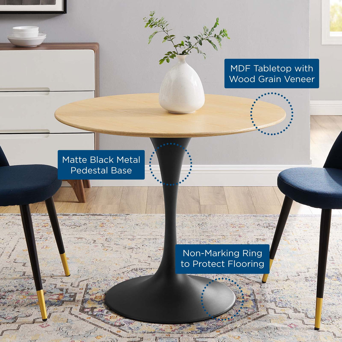 Round Wood Dining Table N330