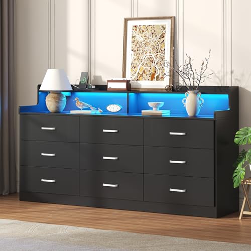 Light Oak 6 Drawer Dresser D4643