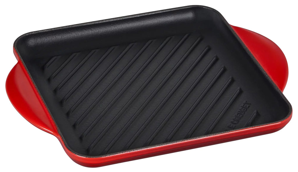 9.5" Enameled Cast Iron Square Skillet Grill E522