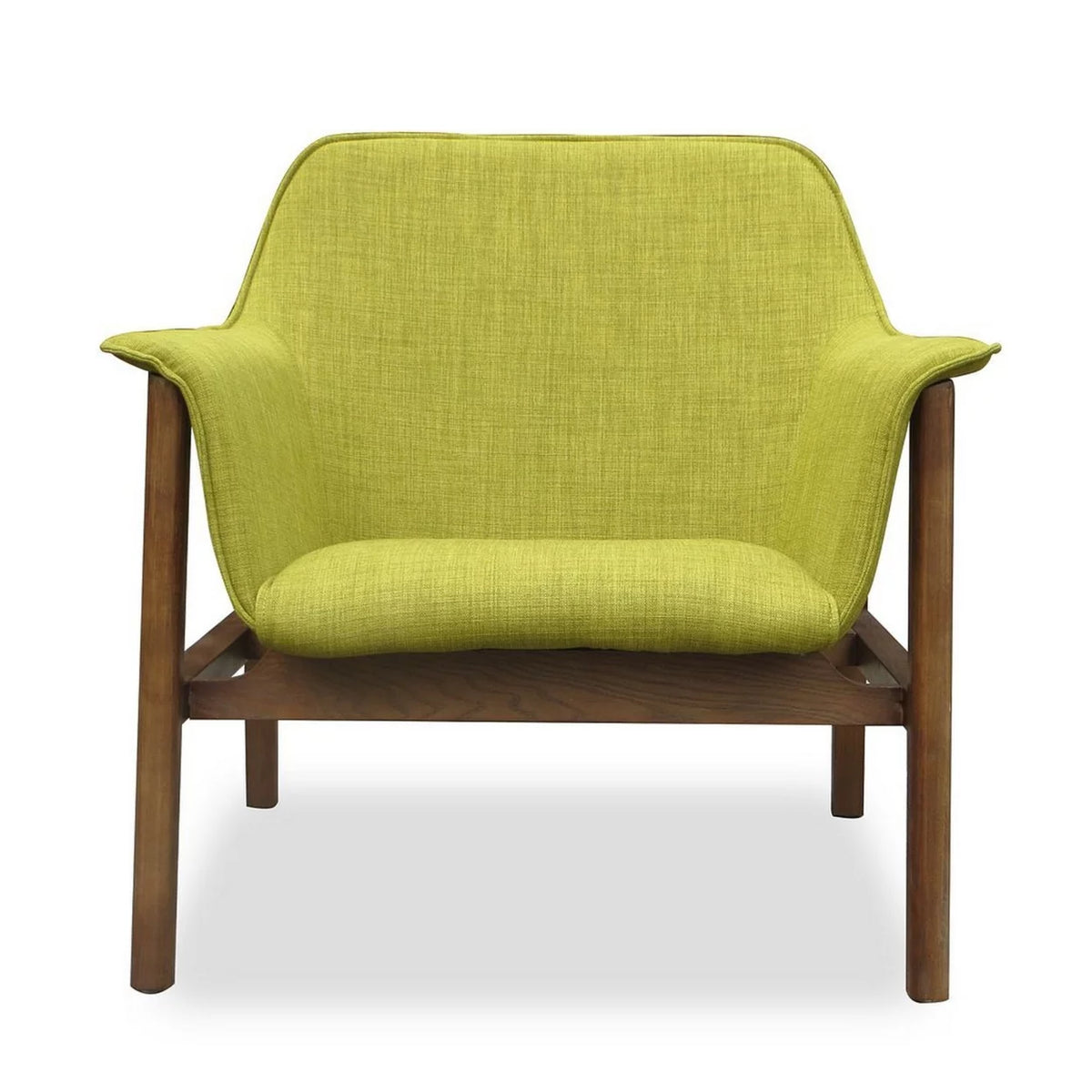 Green and Walnut Linen Weave Accent Chair H777499