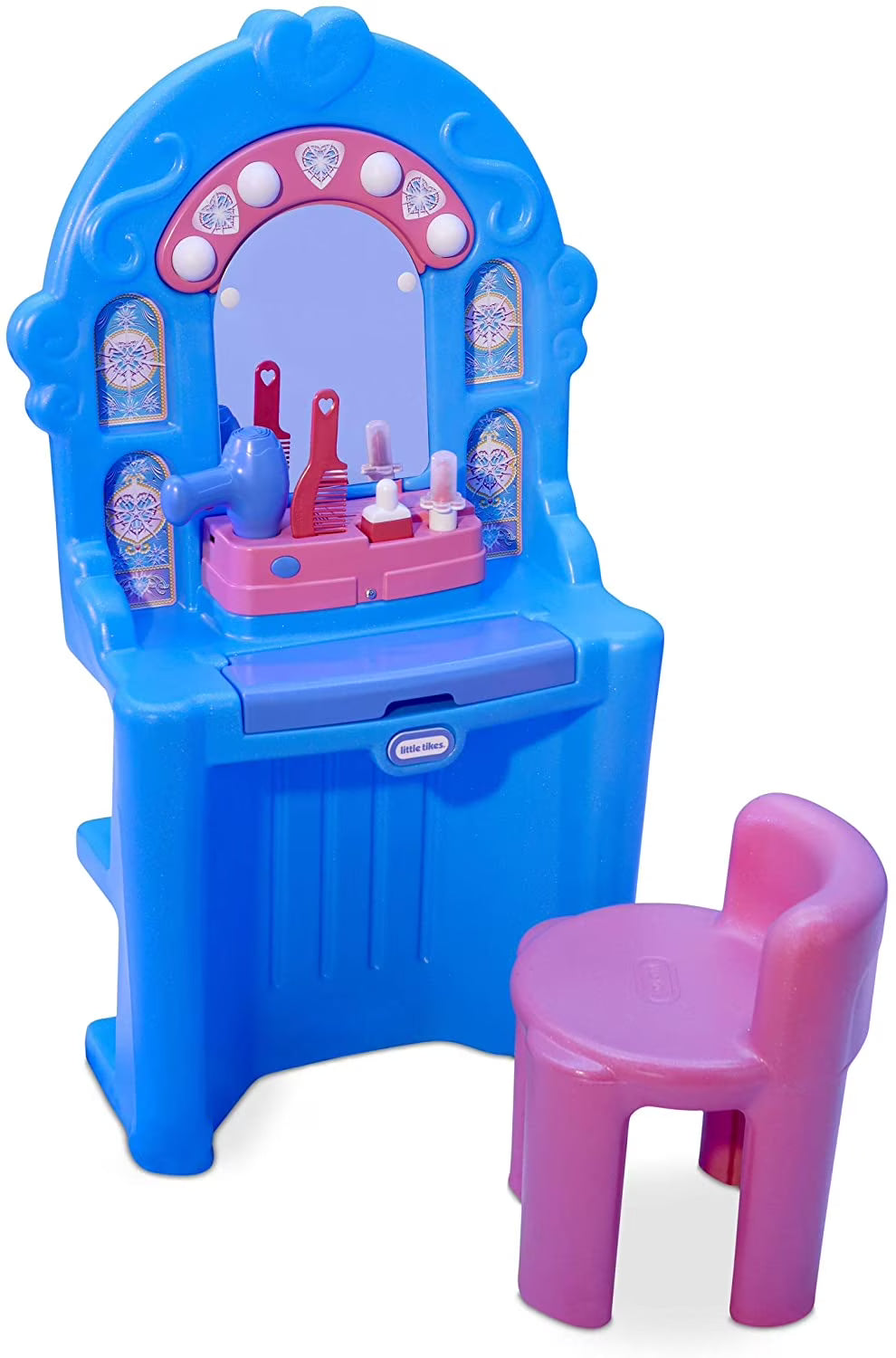 Ice Princess Magic Mirror Roleplay Vanity with Lights Sounds & Pretend Beauty Accessories K384