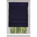 Midnight Blue Blackout Cordless Roman Shade Cotton N52074