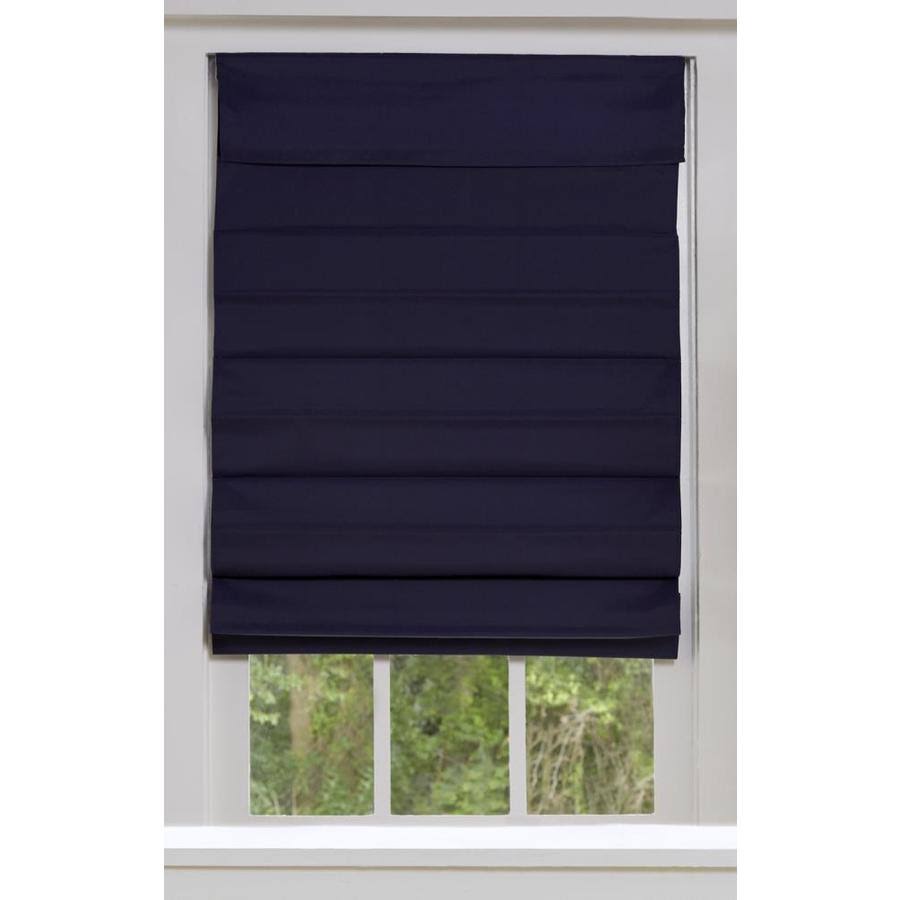 Midnight Blue Blackout Cordless Roman Shade Cotton N52074