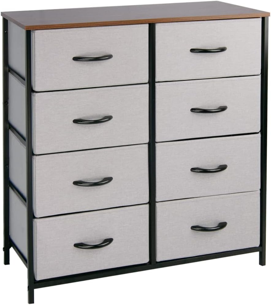 8 Drawer Dresser with Fabric Bins I78099