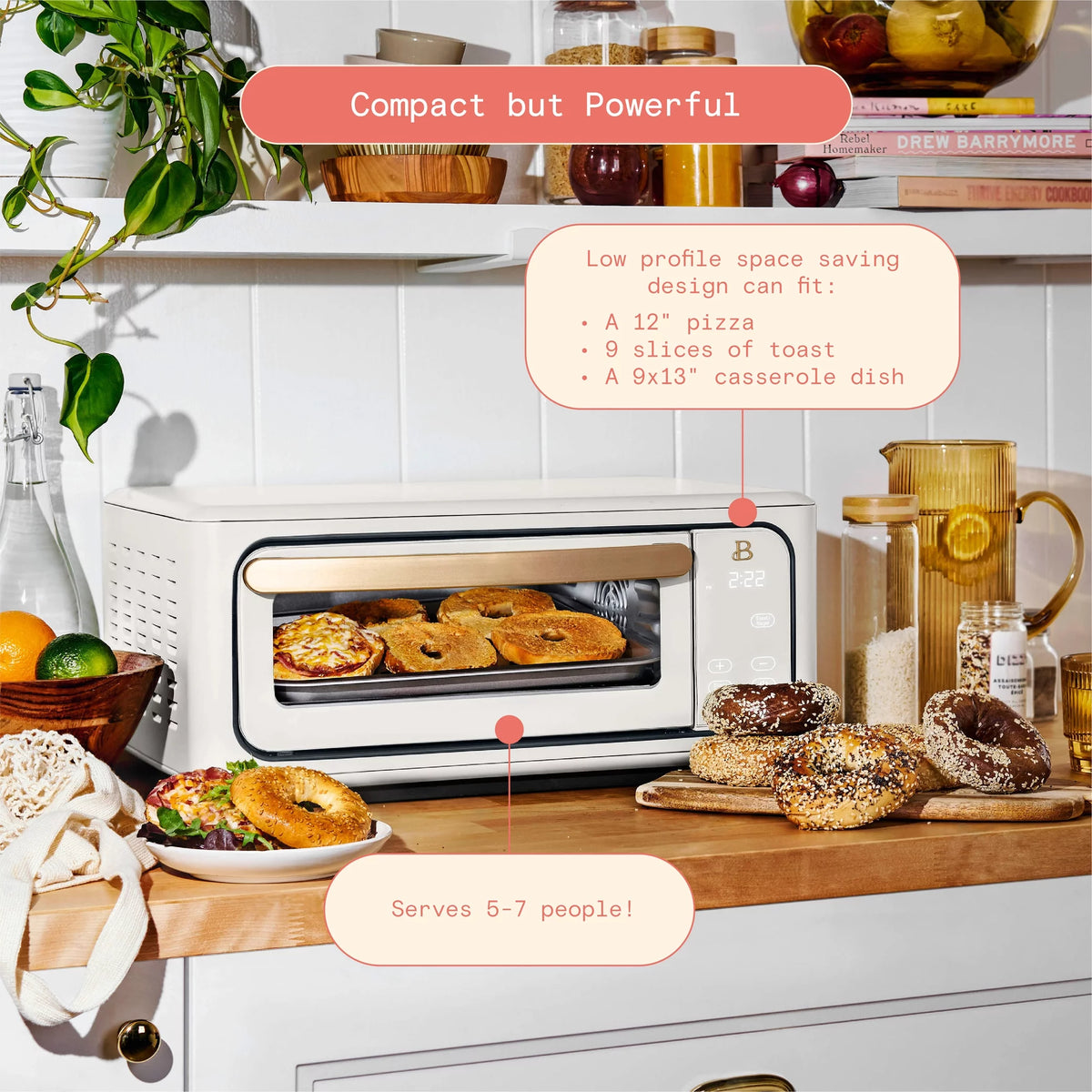Infrared Air Fry Toaster Oven, 9-Slice, 1800 W, White S267836