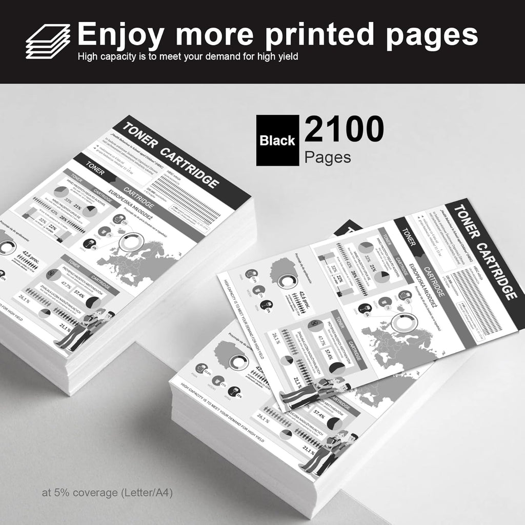 4 Pack Black Toner Cartridge E455387
