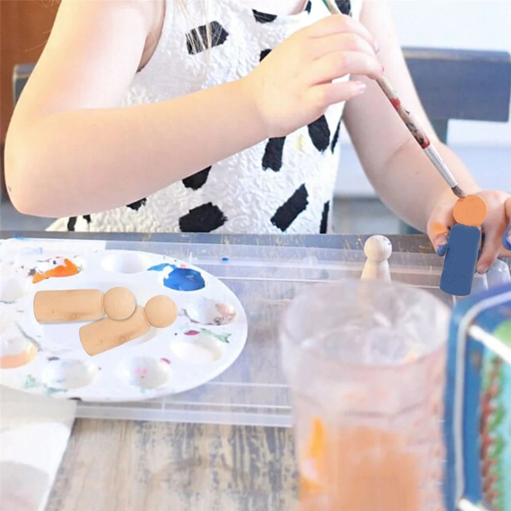 90 Pcs Unfinished Wooden Dolls DIY Y843099
