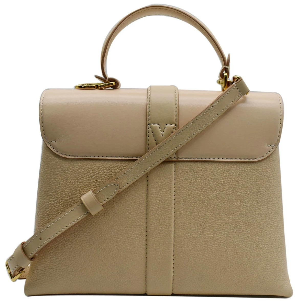 Pre-owned Grained Leather Top Handle Crossbody Bag M59705