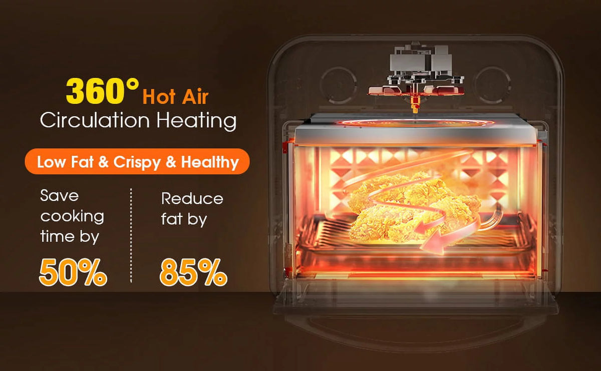 10QT Air Fryer Toaster Oven Convection Rotisserie Dehydrator B7434