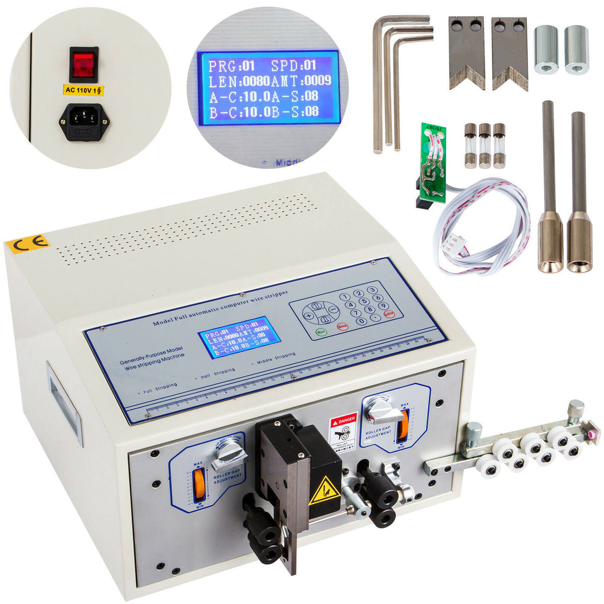 Automatic Computer Wire Stripping Cutting Peeling Machine 0.1-4.5mm2 Z53251