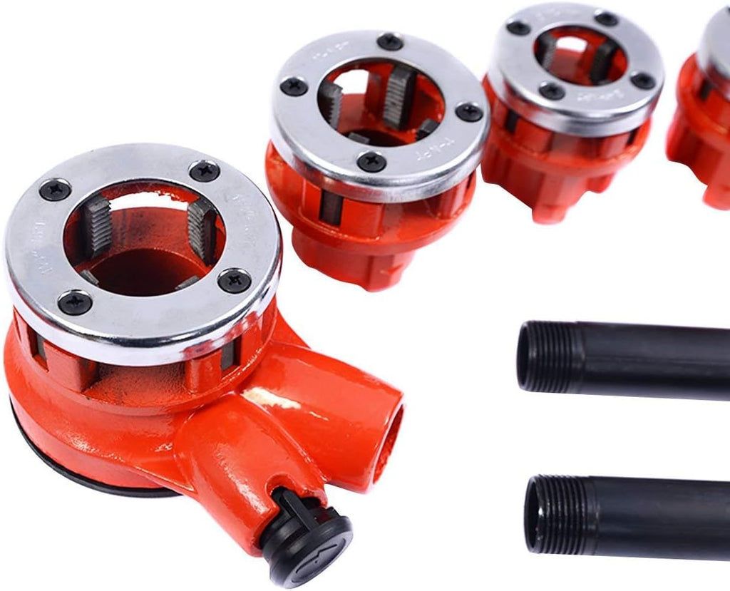 Portable Ratchet Pipe Threader Kit Set with 6 Dies and Case R826290
