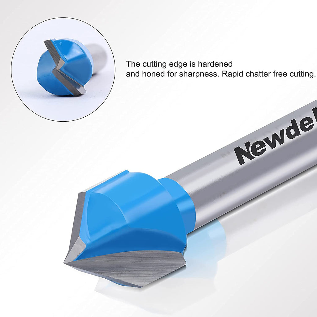 1/4 Carbide V Groove Round Nose Router Bit M264536