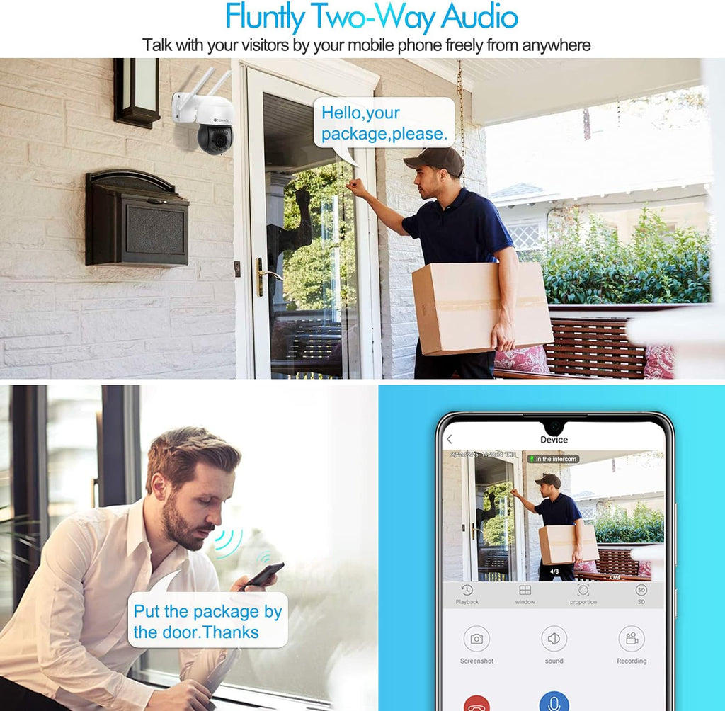 Ultra-HD 3MP WiFi PTZ Security Camera H7185