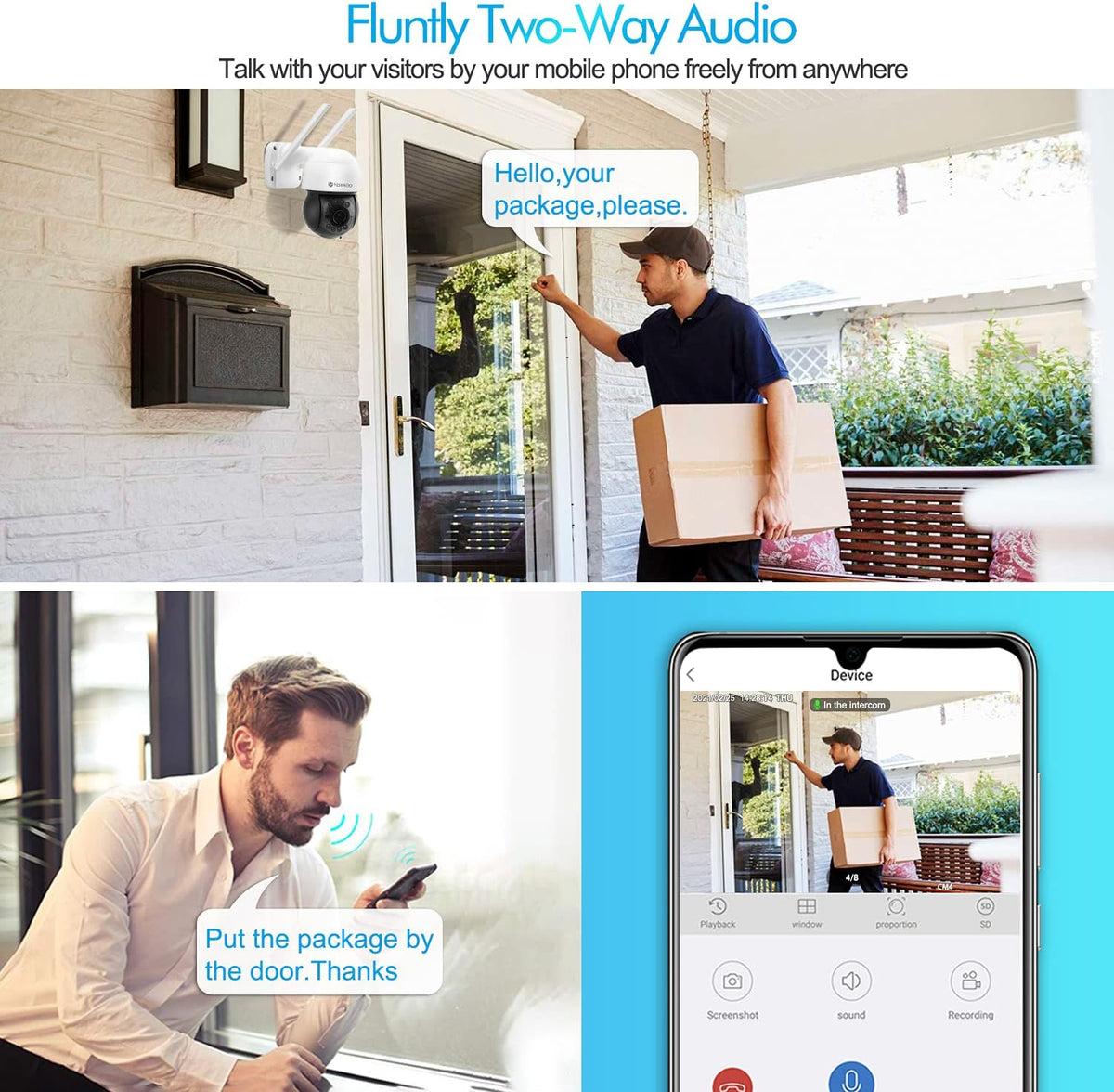 Ultra-HD 3MP WiFi PTZ Security Camera H7185