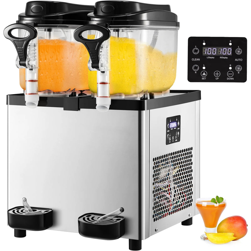 6 L x 2 Tanks 400W 110V Stainless Steel Slushy Machine Z340506