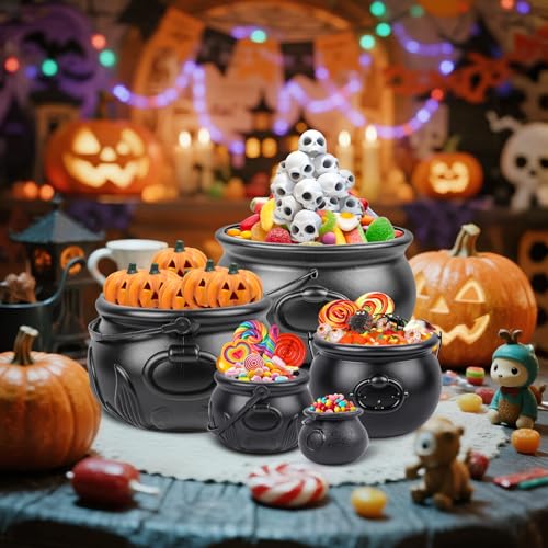 Black Plastic Cauldron Bowl M7705