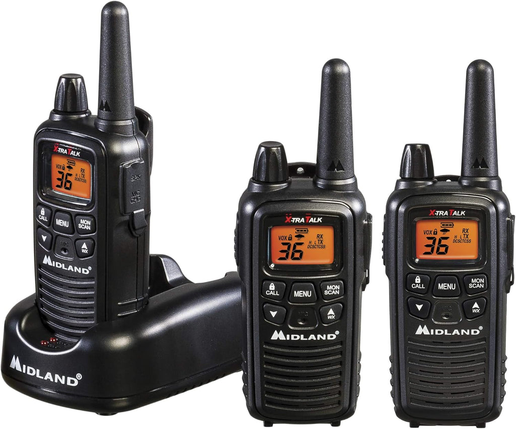 Yellow/Black 3-Pack Two-Way Radio Walkie Talkie B297